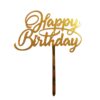 Caketopper happy birthday goud versie 3 bij cake, bake & love 1
