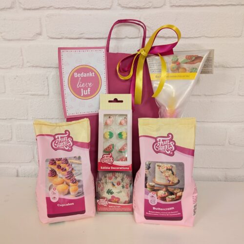 Juf of meester cadeautje - tropical cupcakes pakket