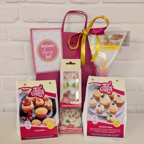 Juf of meester cadeautje - glutenvrij tropical cupcakes pakket