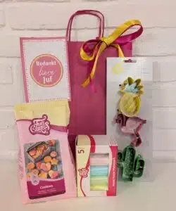 Juf of Meester Cadeautje -  Koekjes Pakket Tropical met fondant