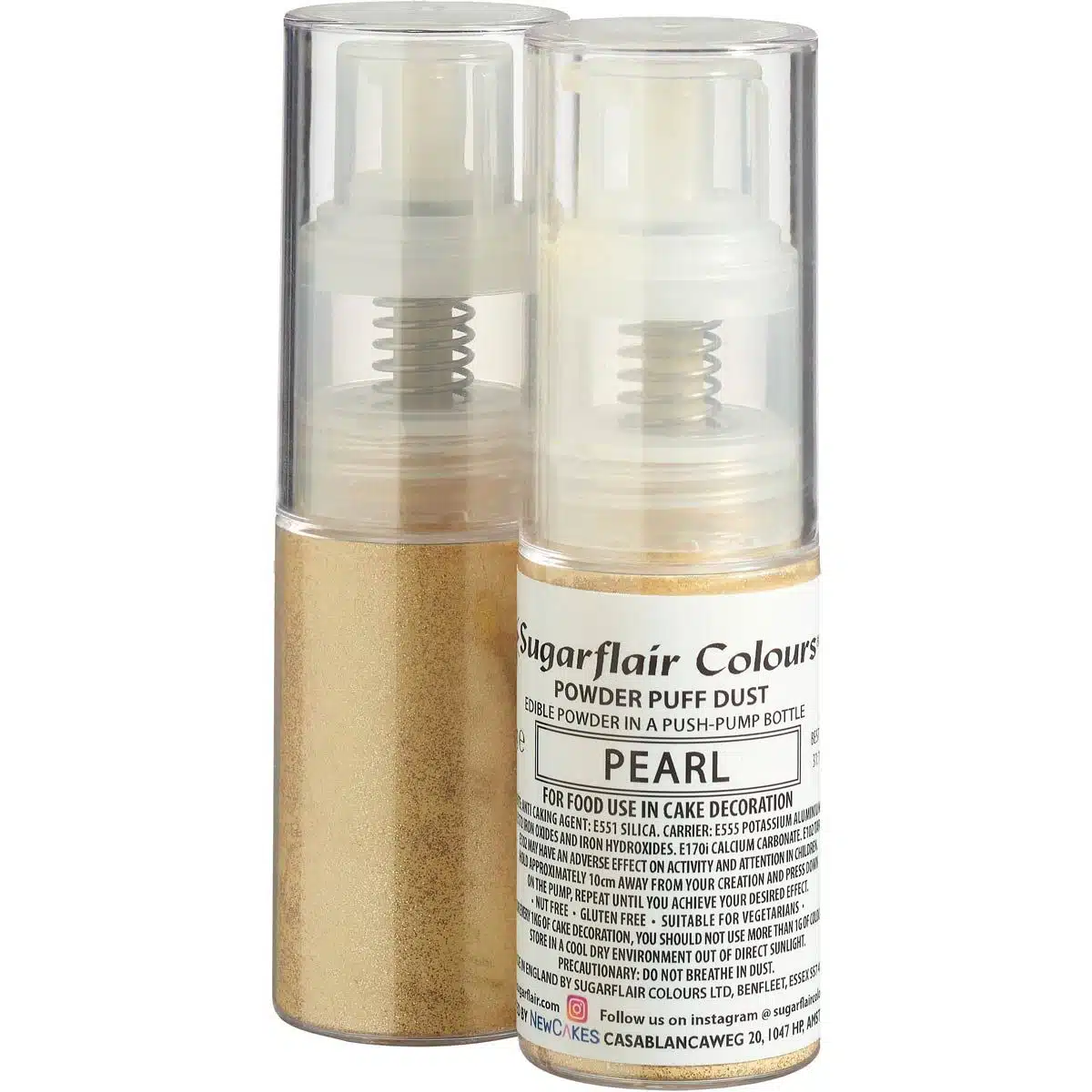 Sugarflair pump spray powder puff dust -parel- bij cake, bake & love 5 Sugarflair pump spray powder puff dust -parel-