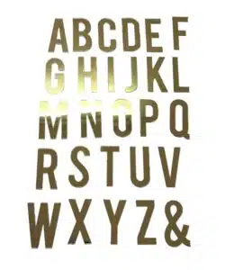 Caketopper Letters Goud set 27 versie 2