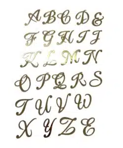Caketopper Letters Goud set 27 versie 1