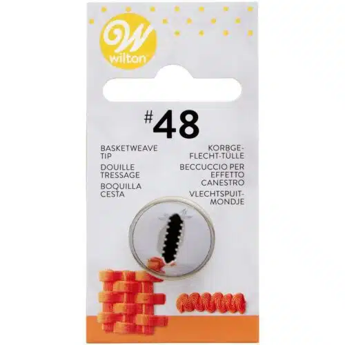 Wilton decorating tip #048 basketweave carded