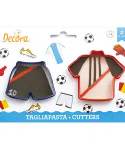 Koekjesuitsteker set Voetbalshirt en Voetbalshort