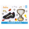 Koekjesuitsteker set voetbalschoen en trophy bij cake, bake & love 1