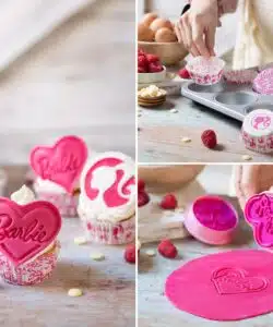 Alternative view of Koekjesuitsteker set Barbie met impressie