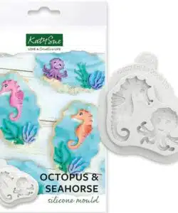 Katy Sue Octopus en Zeepaardje Siliconen mal