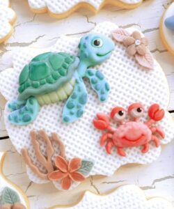 Katy sue schildpad en krab siliconen mal bij cake, bake & love 9