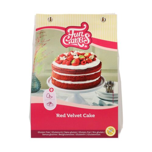 Funcakes mix voor red velvet cake, glutenvrij 400 g bij cake, bake & love 5