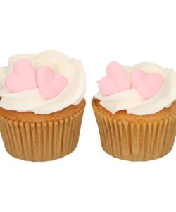 Funcakes suikerdecoratie hart roze set/8 bij cake, bake & love 10