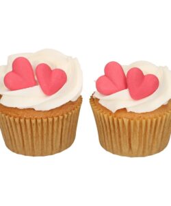 Funcakes suikerdecoratie hart rood set/8 bij cake, bake & love 10