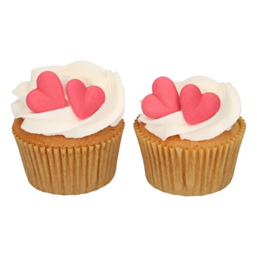 Funcakes suikerdecoratie hart rood set/8 bij cake, bake & love 7