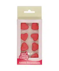 FunCakes Suikerdecoratie Hart Rood Set/8