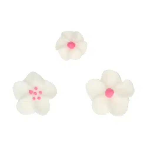 Funcakes suikerdecoratie bloesemmix wit/roze set/32 - afbeelding 2