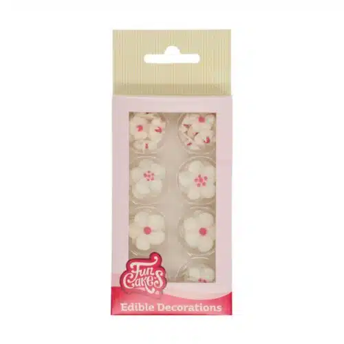 Funcakes suikerdecoratie bloesemmix wit/roze set/32