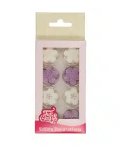 FunCakes Suikerdecoratie Bloemenmix Paars Set/24