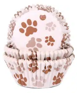 House of Marie Baking Cups Hondenpoot Bruin pk/50