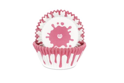 House of marie baking cups drip pink pk/50 bij cake, bake & love 5