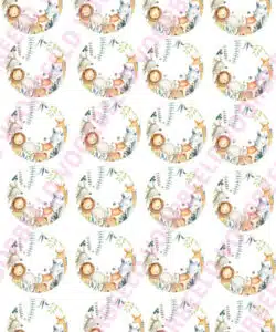 Eetbare Cupcakeprint Cute Jungle - 24 cupcake rondjes
