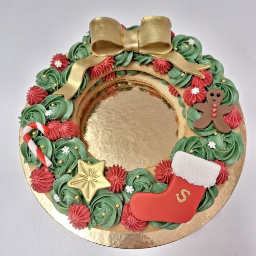 Workshop kerstkrans koektaart - donderdag 14 december bij cake, bake & love 4