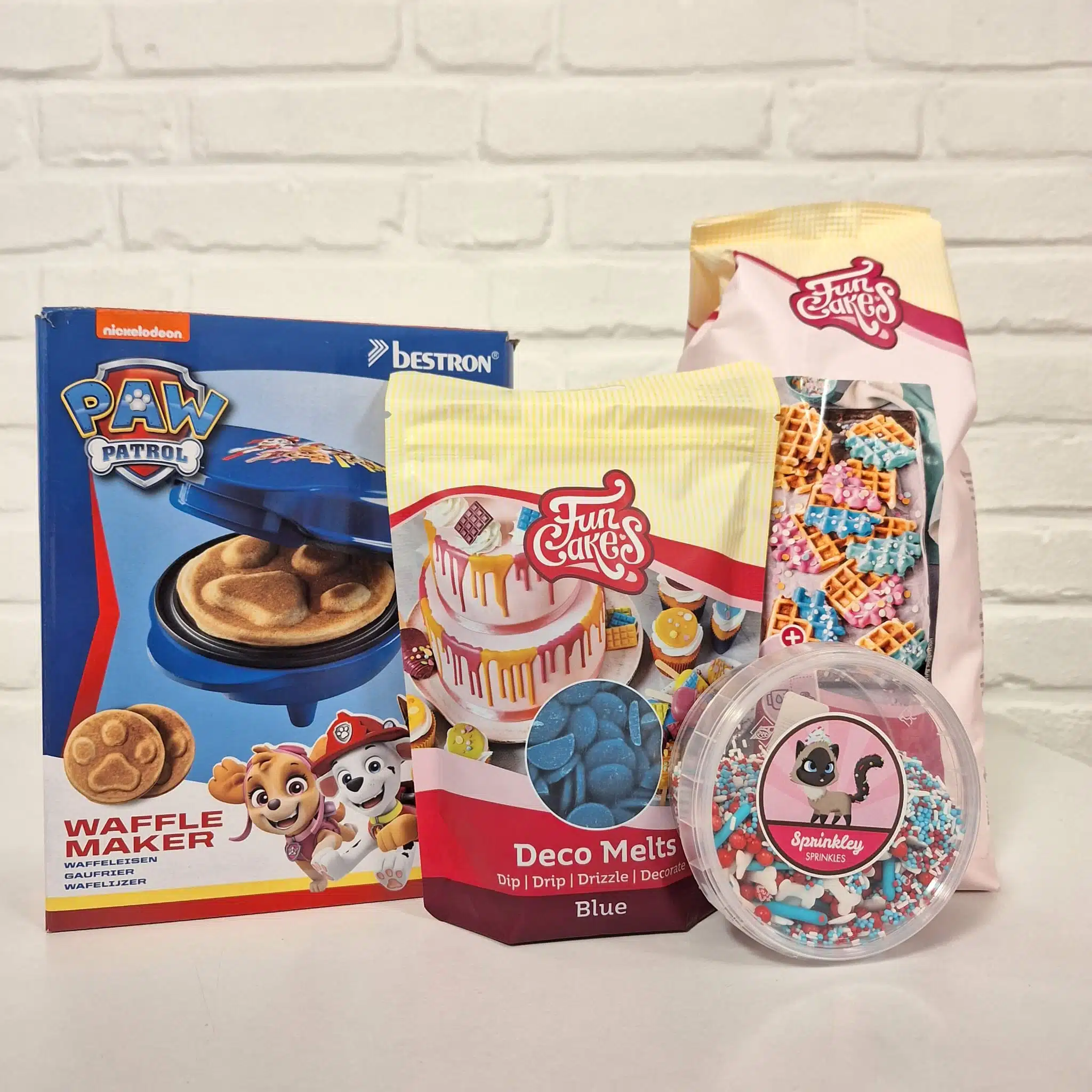 Paw patrol wafels pakket bij cake, bake & love 5 Paw patrol wafels pakket