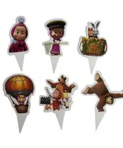 Masha en de Beer cupcake prikkers 24 stuks