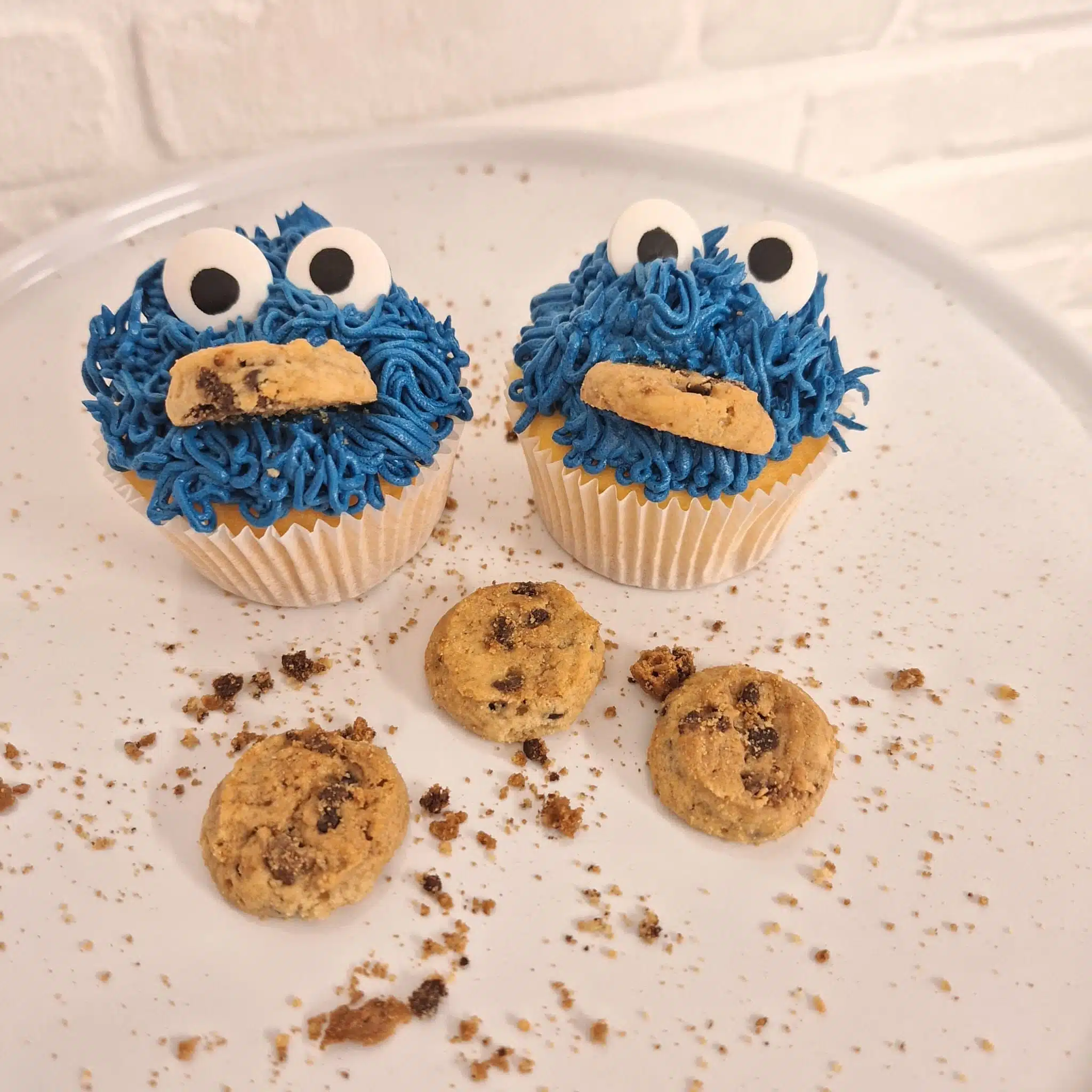 Koekiemonster cupcakes pakket bij cake, bake & love 5 Koekiemonster cupcakes pakket