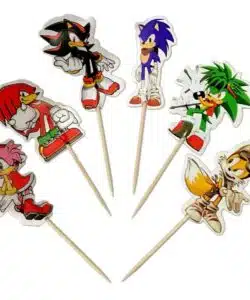 Sonic cupcake prikkers 24 stuks