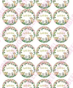 Eetbare Cupcakeprint Wild One - 24 cupcake rondjes