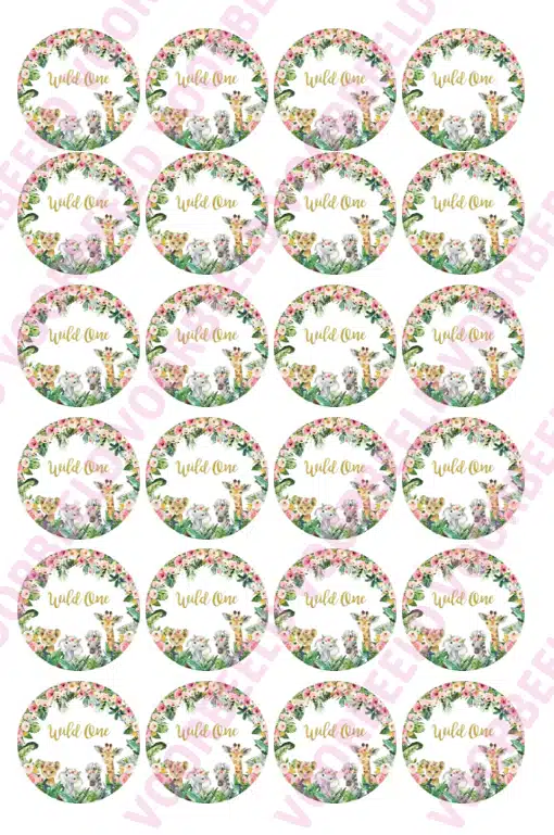 Eetbare cupcakeprint wild one - 24 cupcake rondjes bij cake, bake & love 5 Eetbare cupcakeprint wild one - 24 cupcake rondjes