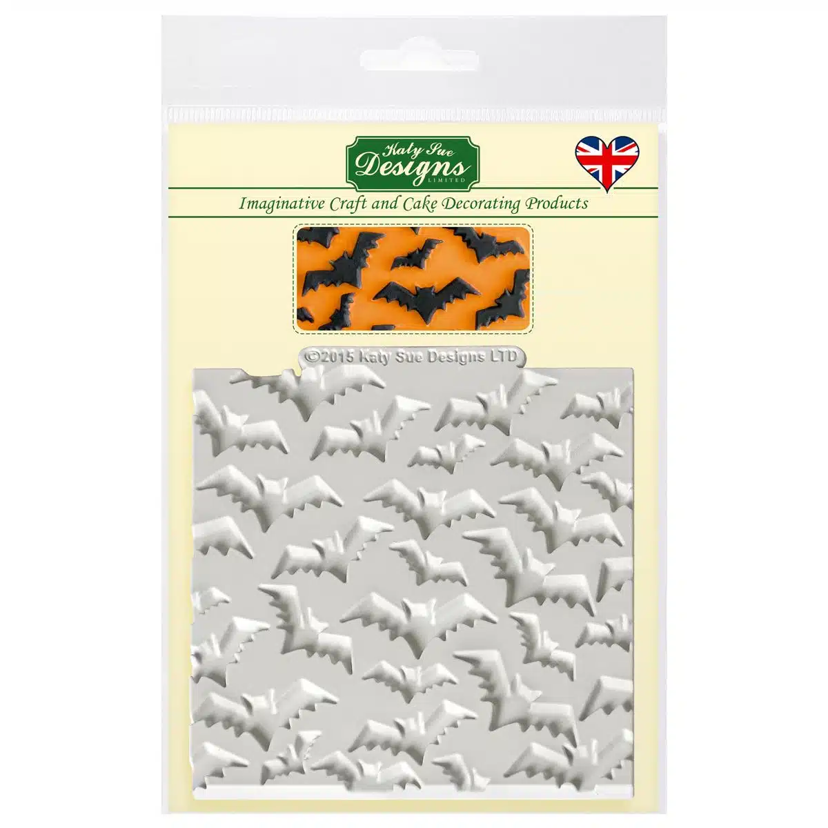 Katy sue mould the bat mat bij cake, bake & love 5 Katy sue mould the bat mat