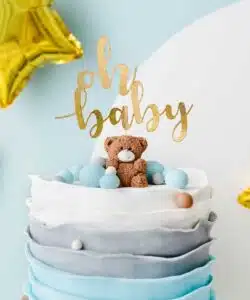 Alternative view of PartyDeco Cake Topper Oh Baby - Goud