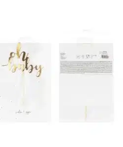 Partydeco cake topper oh baby - goud bij cake, bake & love 10