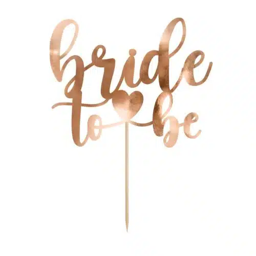 Partydeco cake topper bride to be - rose goud