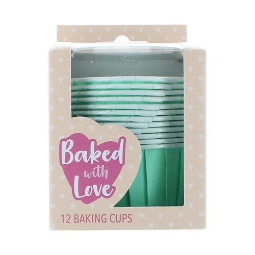 Baked with love baking cups aqua 12 stuks