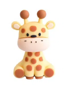Caketopper Plastic Poppetje Giraf