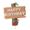 Caketopper bordje happy birthday bij cake, bake & love 3