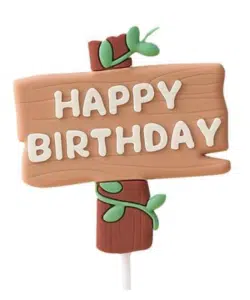 Caketopper Bordje Happy Birthday