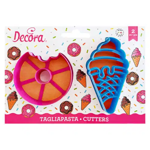 Koekjesuitsteker set donut & ijsje