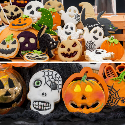 Koekjesuitsteker set pumpkin & skull bij cake, bake & love 7