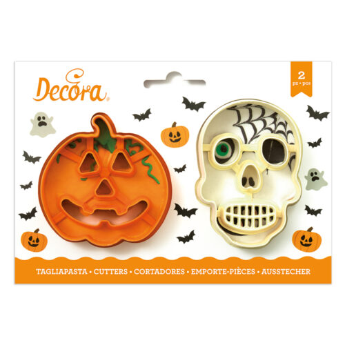 Koekjesuitsteker set pumpkin & skull bij cake, bake & love 5