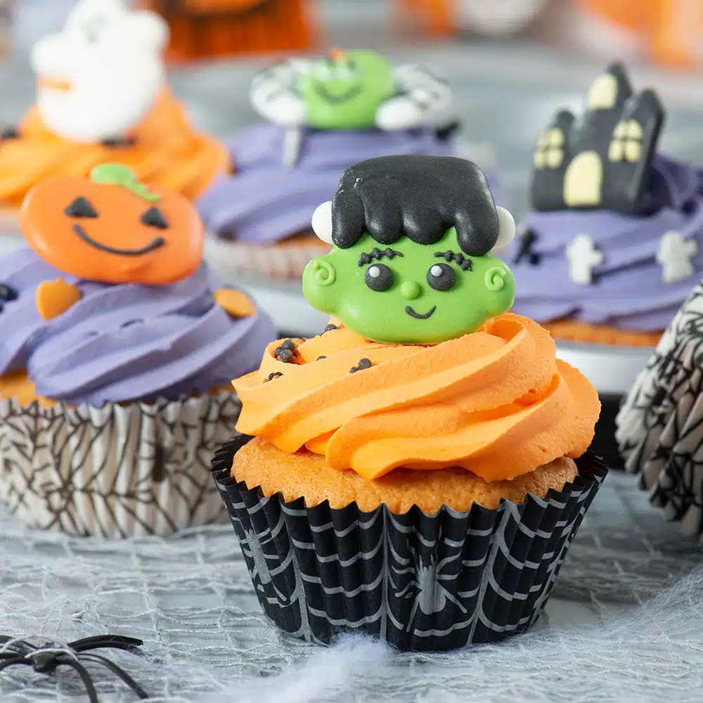 Suikerdecoraties sweet halloween frankenstein pk/6 bij cake, bake & love 6 Suikerdecoraties sweet halloween frankenstein pk/6 - afbeelding 2