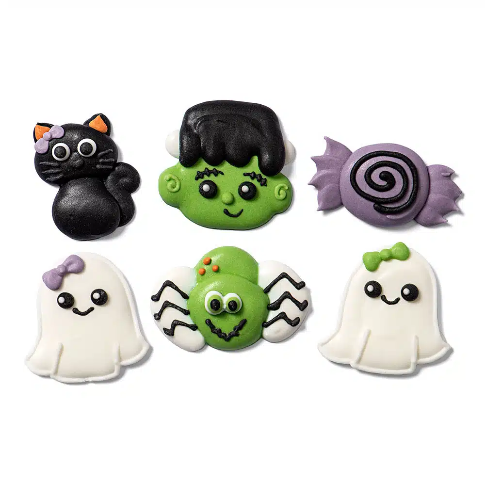 Suikerdecoraties sweet halloween frankenstein pk/6 bij cake, bake & love 7 Suikerdecoraties sweet halloween frankenstein pk/6 - afbeelding 3