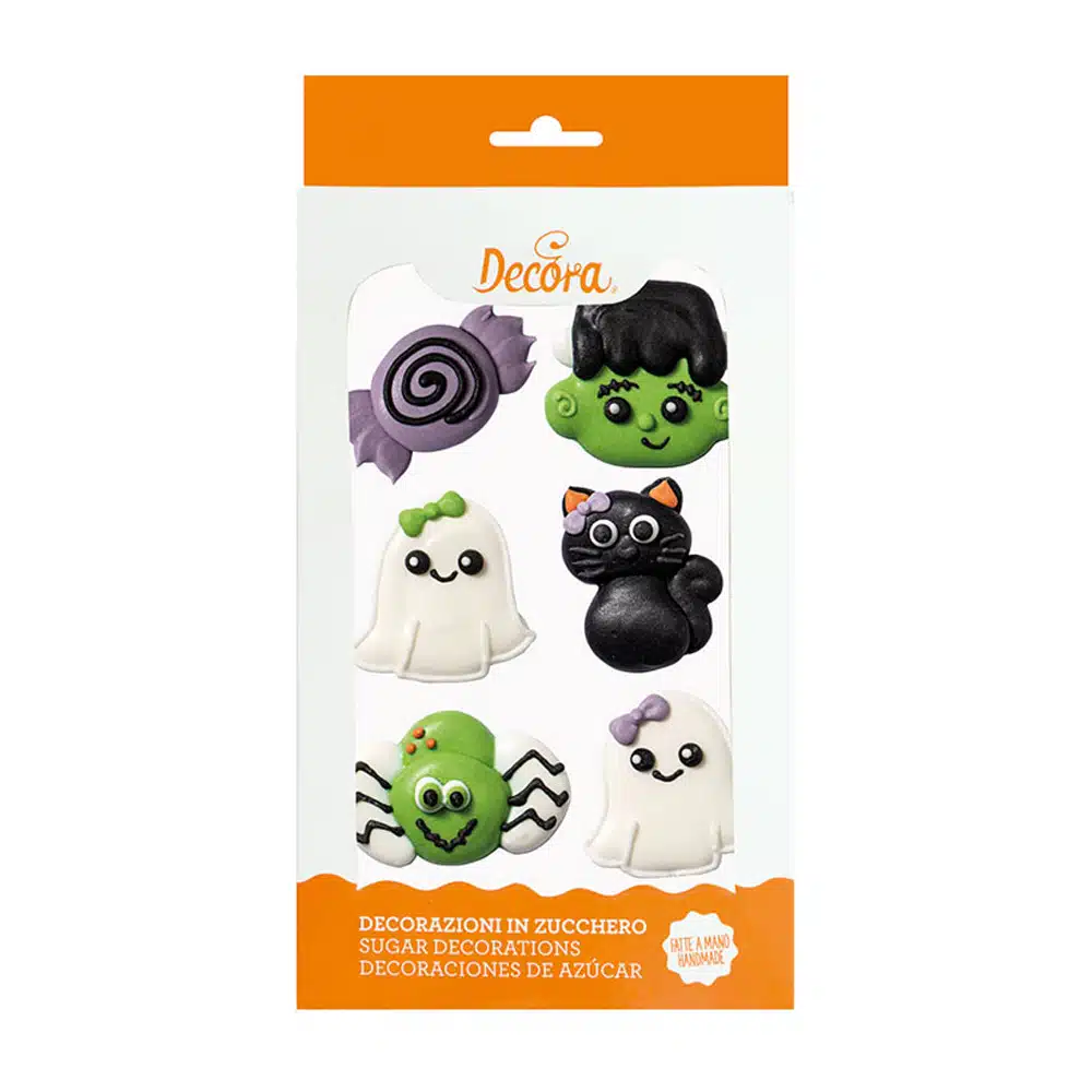 Suikerdecoraties sweet halloween frankenstein pk/6 bij cake, bake & love 5 Suikerdecoraties sweet halloween frankenstein pk/6