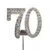 Caketopper strass cijfer 70 bij cake, bake & love 1