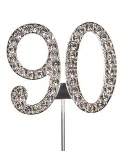 Caketopper strass cijfer 90