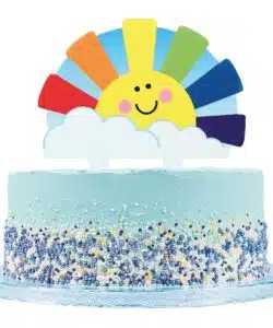 Alternative view of Culpitt Sunshine & Rainbow Cake Topper
