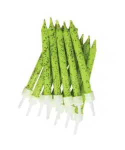 Anniversary House Lime Glitter Candles pk/14
