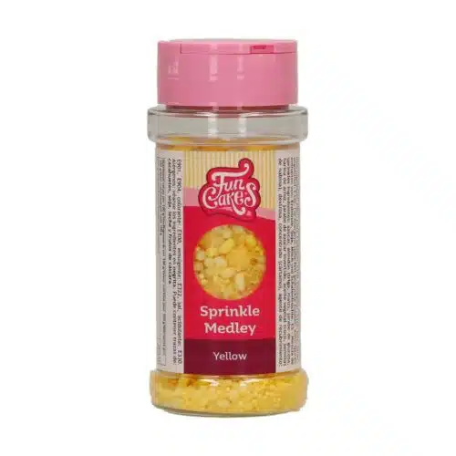 Funcakes sprinkle medley geel 70g